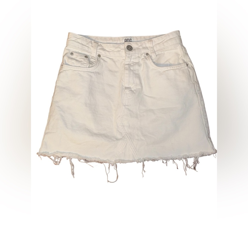 Urban outfitters white denim skirt